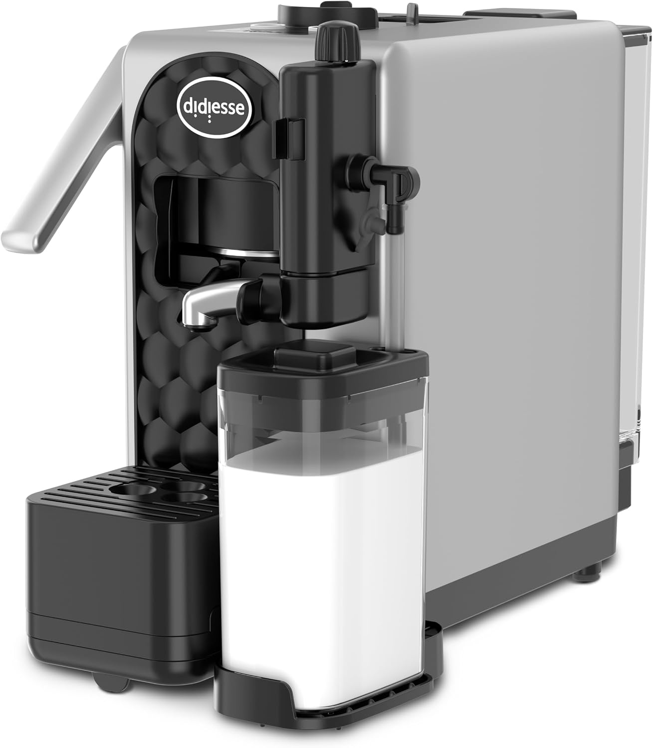 Espressomaschine für Pads mit Milchaufschäumer - Silber - 35% Rabatt
