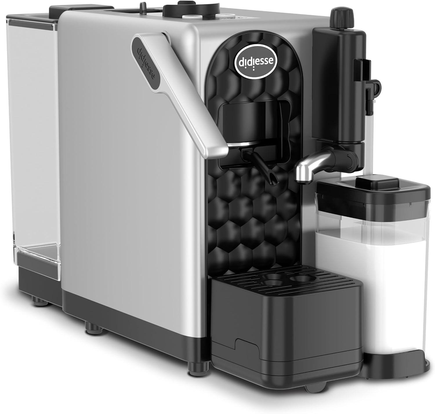 Espressomaschine für Pads mit Milchaufschäumer - Silber - 35% Rabatt
