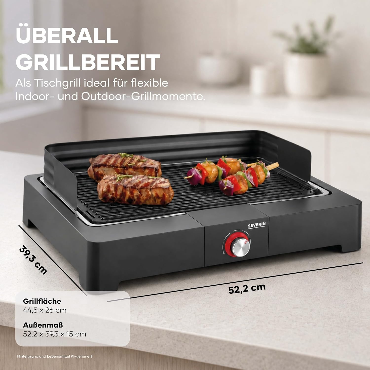 Elektro-Tischgrill 2200W für Innen & Außen - 34% Rabatt