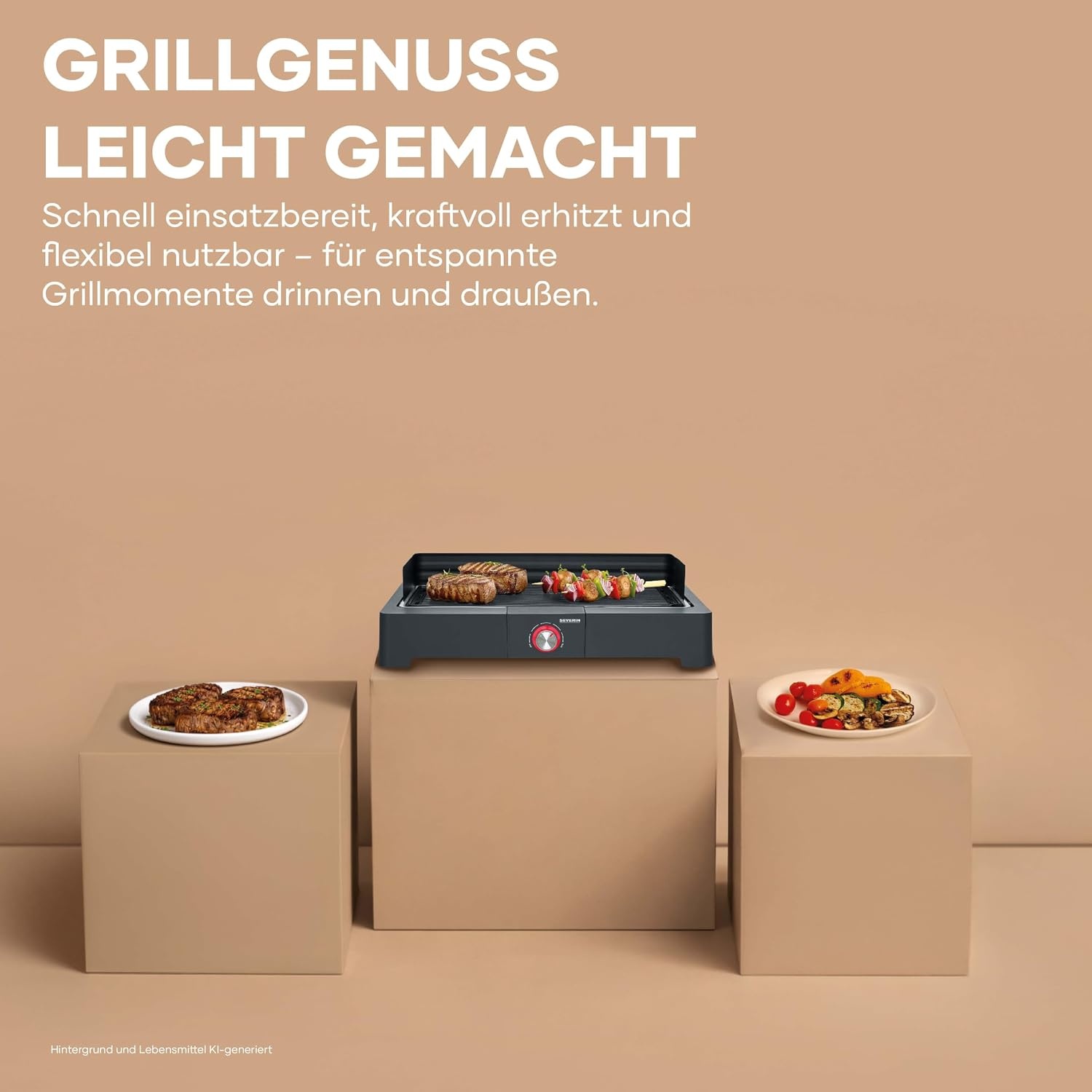 Elektro-Tischgrill 2200W für Innen & Außen - 34% Rabatt