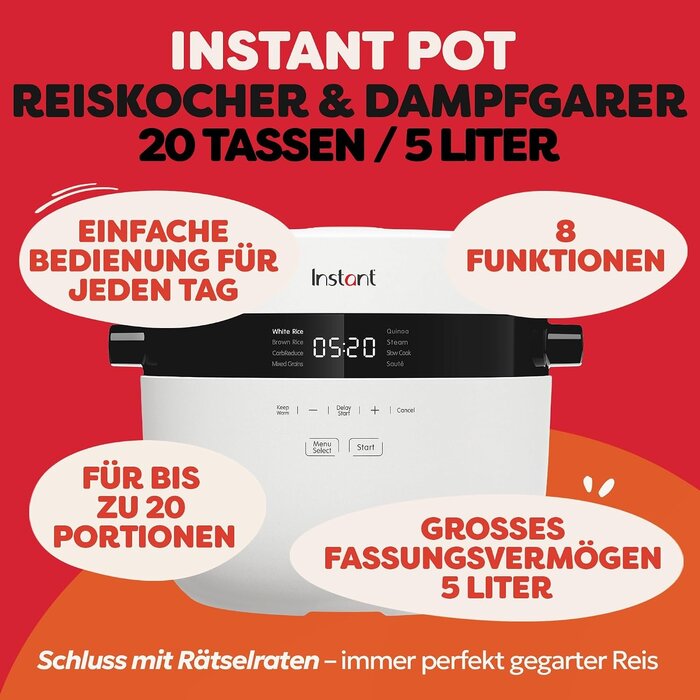 Reiskocher 5L mit CarbReduce-Technologie - 34% Rabatt auf Ausgepackt-Zustand