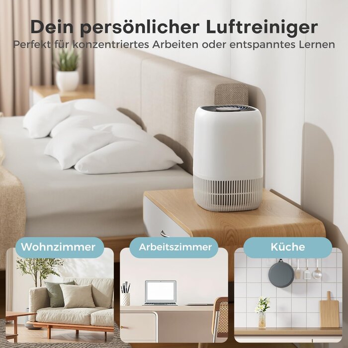 Tragbarer Luftreiniger H13 HEPA mit Aromatherapie - 32% Rabatt
