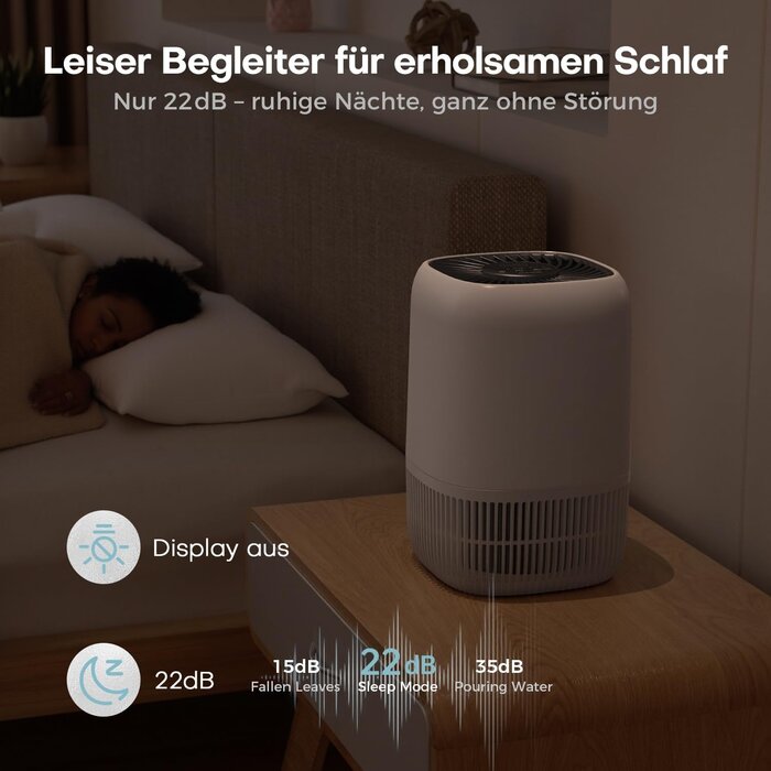 Tragbarer Luftreiniger H13 HEPA mit Aromatherapie - 32% Rabatt