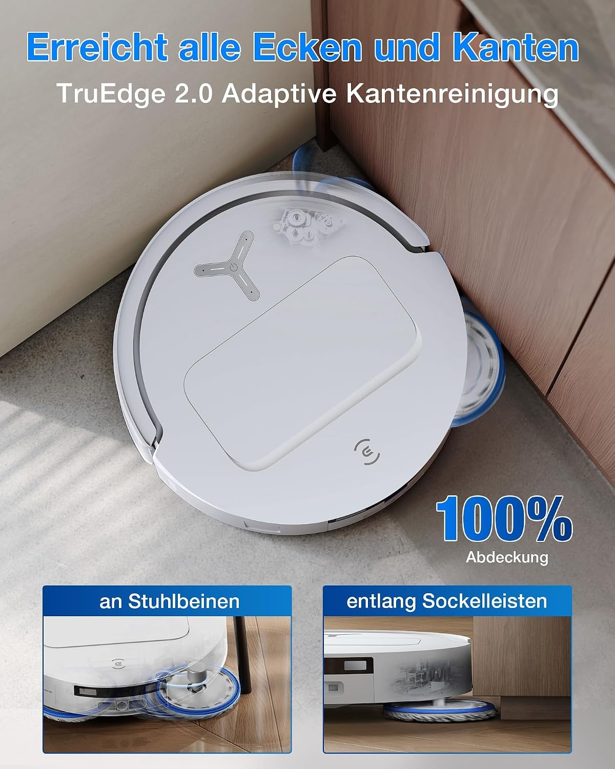 Saug- und Wischroboter mit OMNI-Station, 81 mm flach - 35% Rabatt