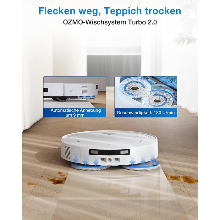 Saug- und Wischroboter mit OMNI-Station, 81 mm flach - 35% Rabatt