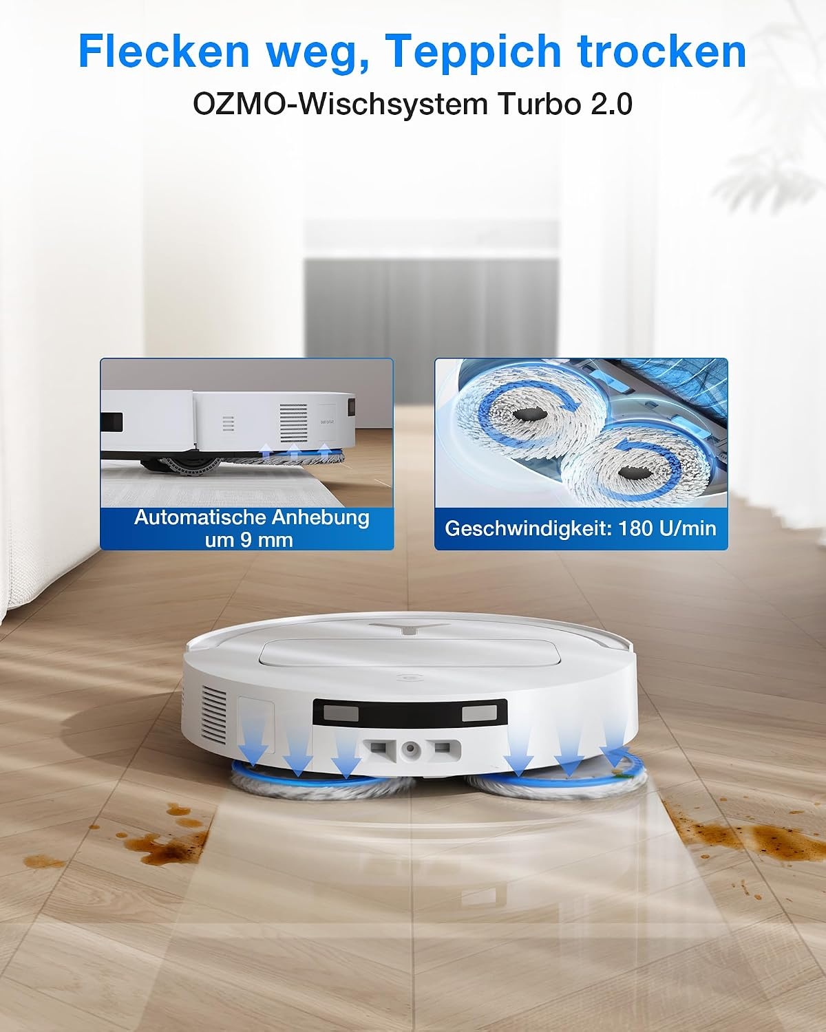 Saug- und Wischroboter mit OMNI-Station, 81 mm flach - 35% Rabatt