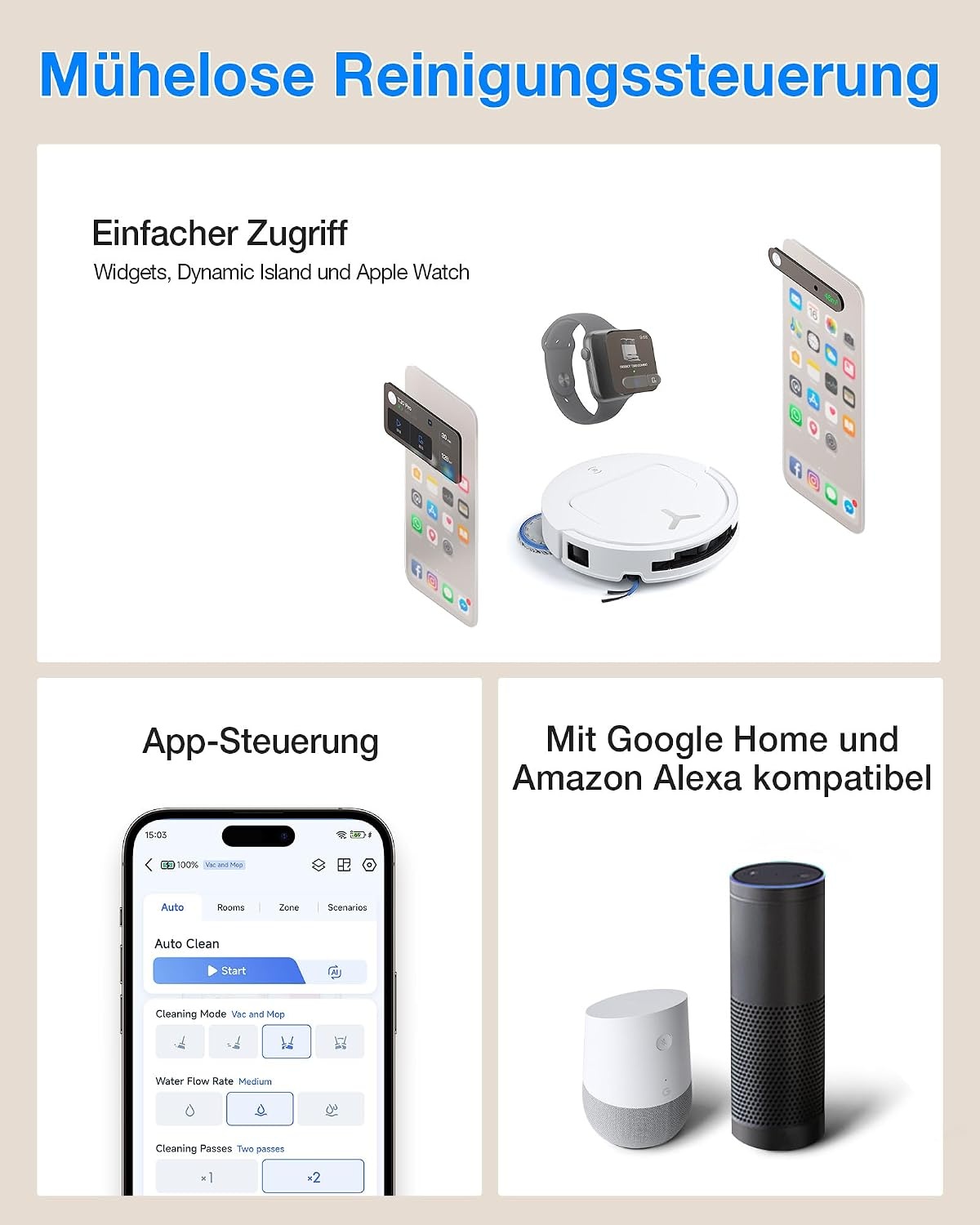 Saug- und Wischroboter mit OMNI-Station, 81 mm flach - 35% Rabatt