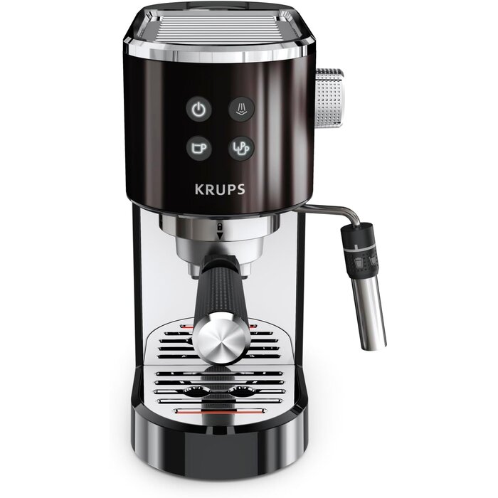 Kompakte Espressomaschine mit 15 Bar - Schwarz/Edelstahl - 34% Rabatt
