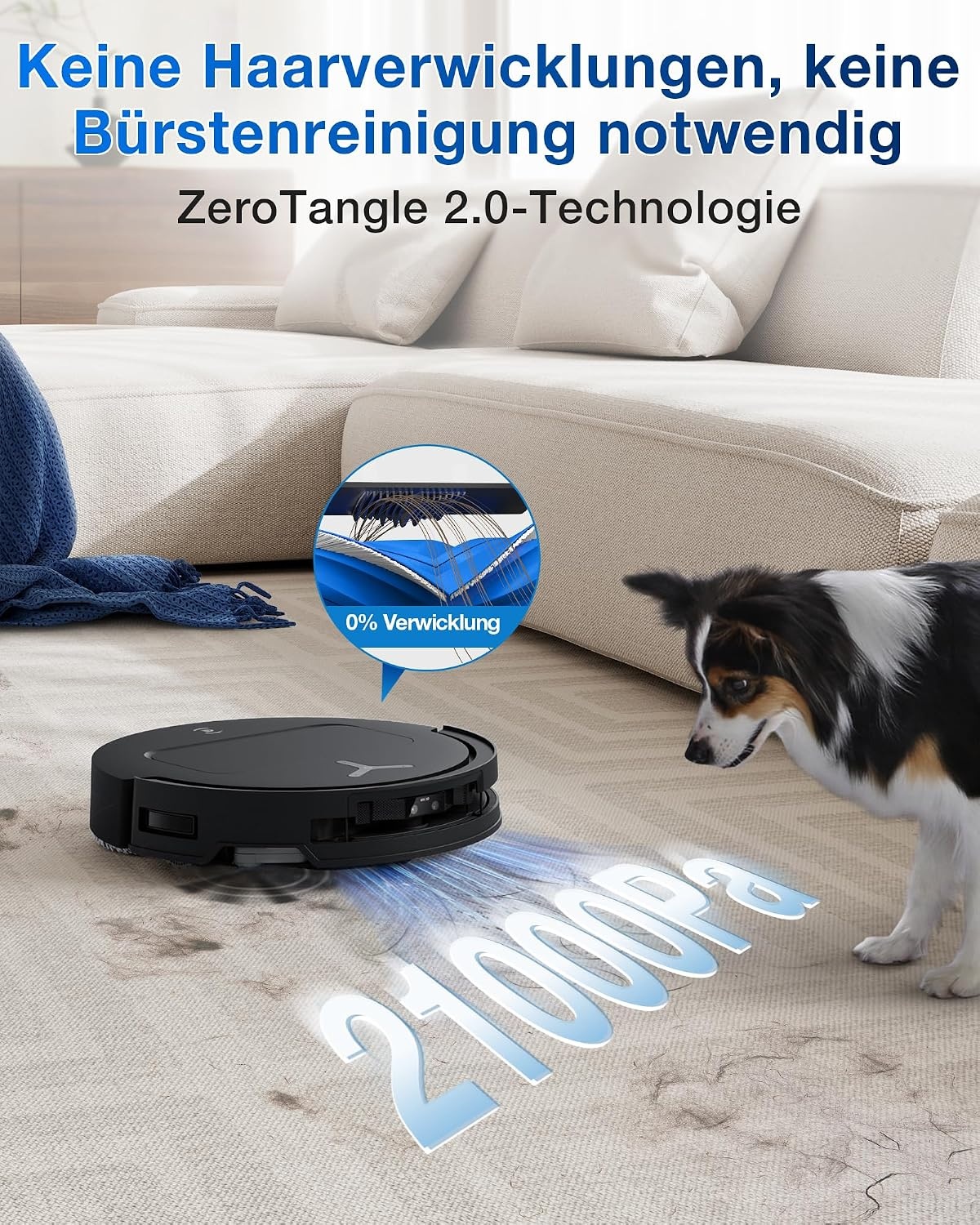 Saugroboter mit Wischfunktion 35% Rabatt | 25.000 Pa | Ultraflach 81 mm | Schwarz