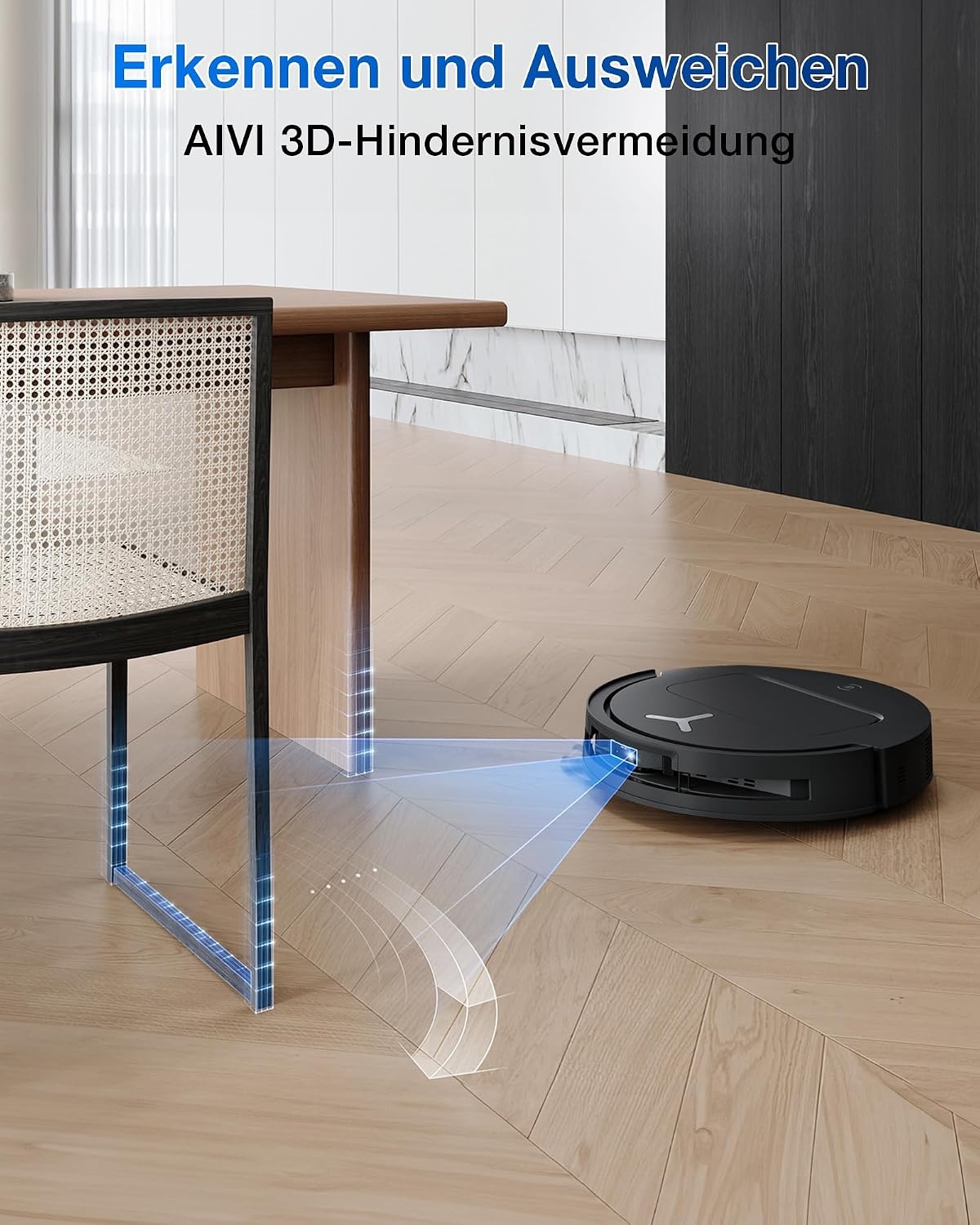 Saugroboter mit Wischfunktion 35% Rabatt | 25.000 Pa | Ultraflach 81 mm | Schwarz