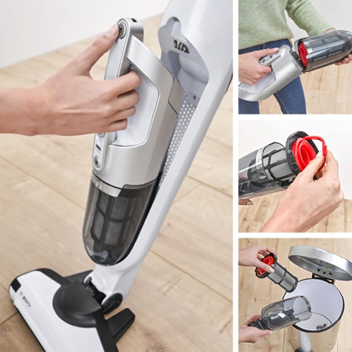 Bosch 28V Akku-Staubsauger 2-in-1, beutellos, Polar White - 35% Rabatt