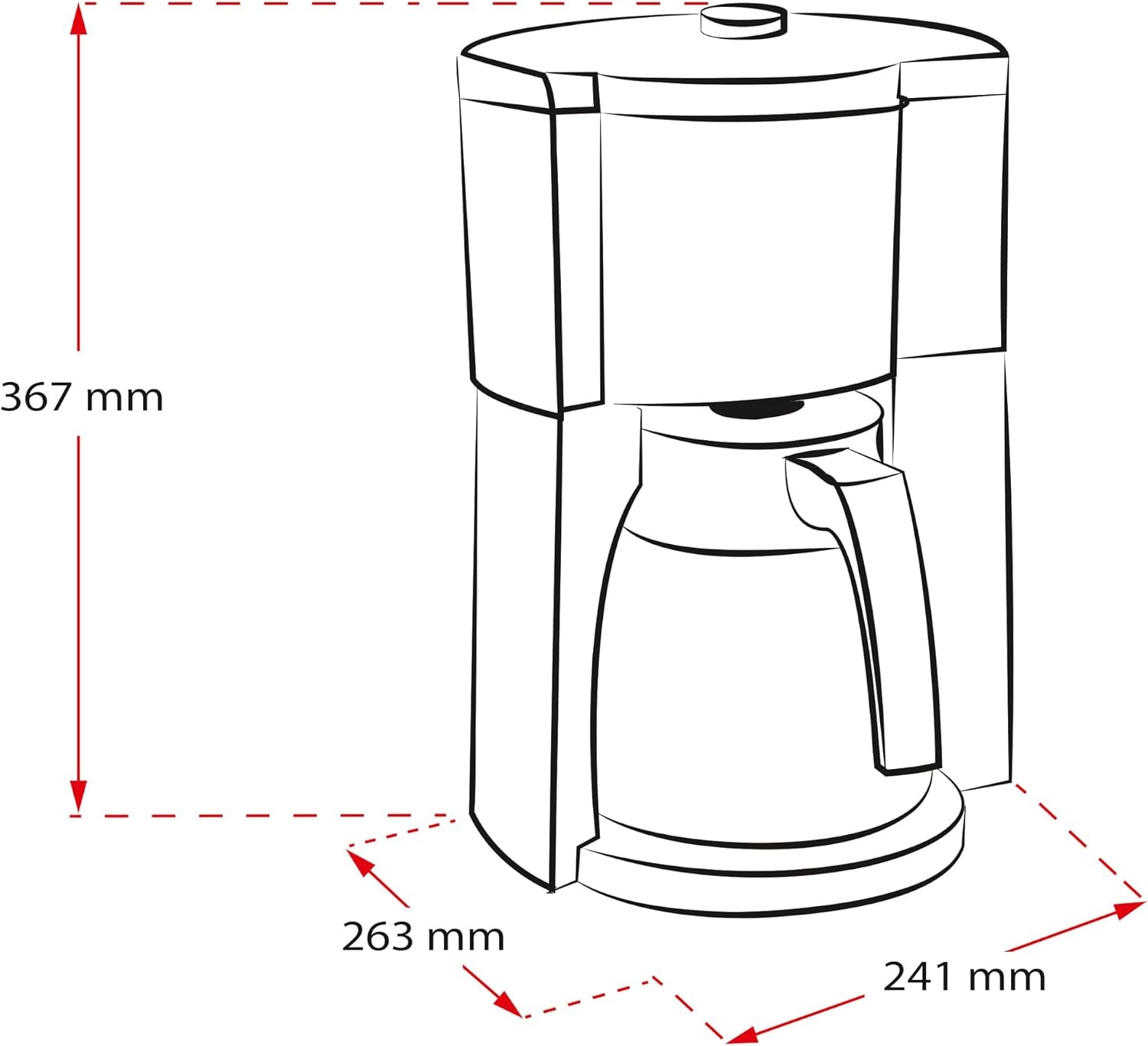 Filterkaffeemaschine 1,25L mit Timer & Isolierkanne - 34% Rabatt