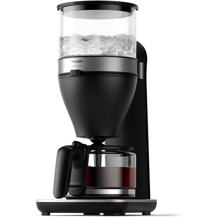 Philips Filterkaffeemaschine 1,25 Liter, Schwarz/Silber - 34% Rabatt