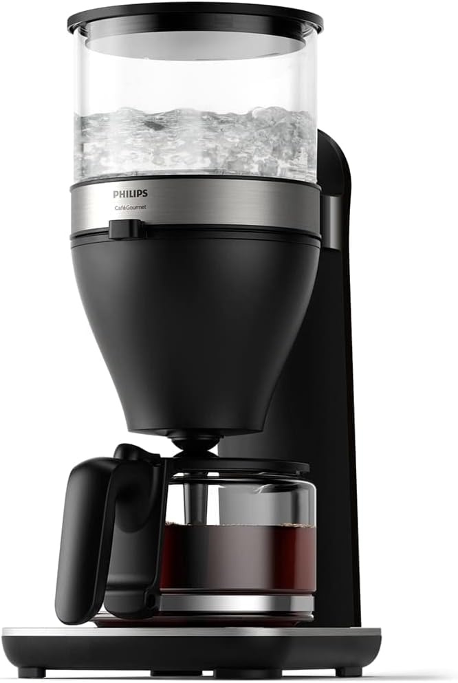 Philips Filterkaffeemaschine 1,25 Liter, Schwarz/Silber - 34% Rabatt