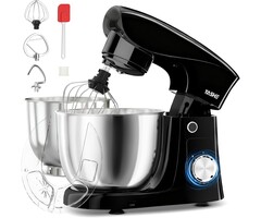 Küchenmaschine 1500W mit 2 Schüsseln, 10 Stufen - 34% Rabatt