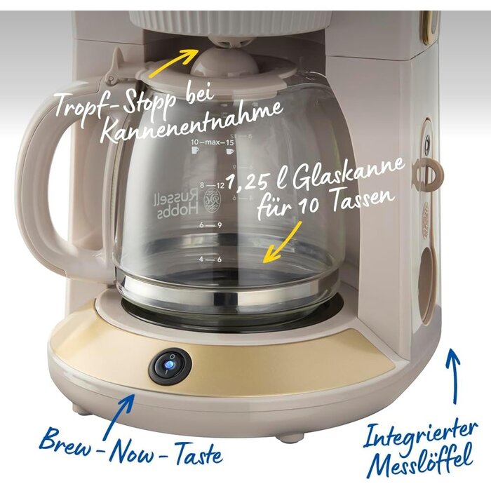 Filterkaffeemaschine Stein-Optik, 1,25L, 1100W - 33% Rabatt