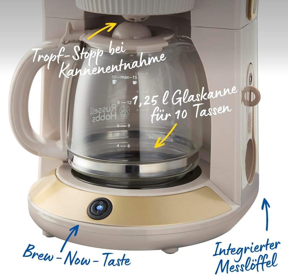 Filterkaffeemaschine Stein-Optik, 1,25L, 1100W - 33% Rabatt