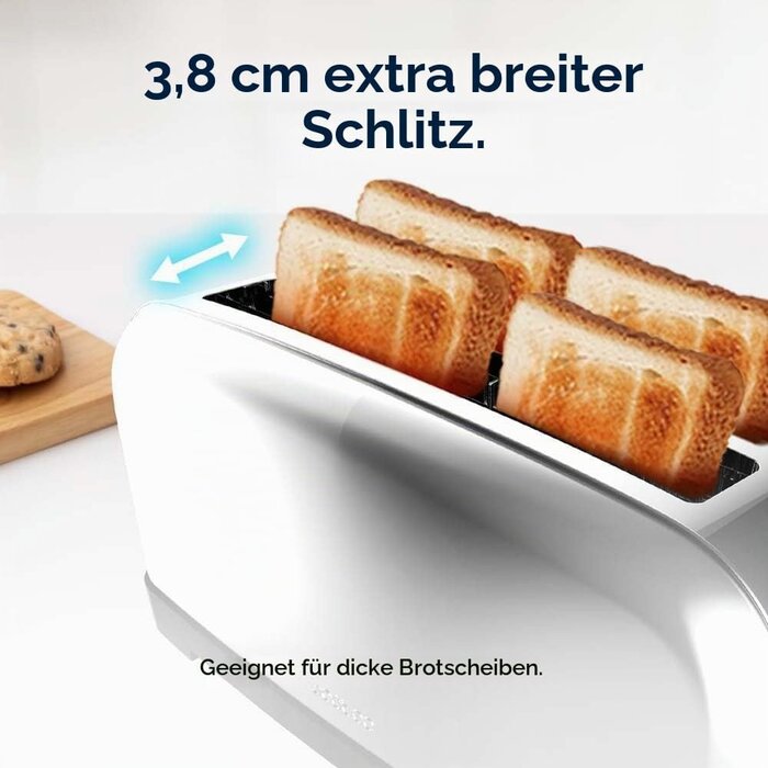 Edelstahl-Langschlitz-Toaster 1500W | 32% Rabatt