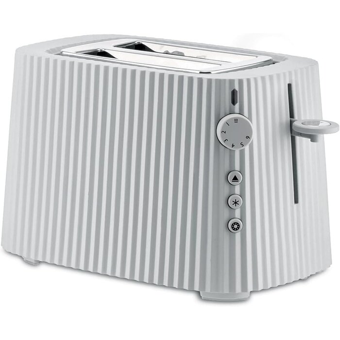 Designer Toaster Plissee-Optik Weiß 850W | 34% Rabatt