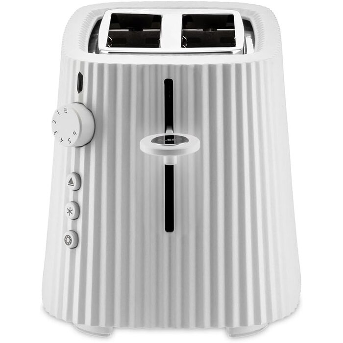 Designer Toaster Plissee-Optik Weiß 850W | 34% Rabatt