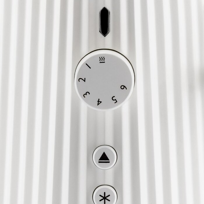 Designer Toaster Plissee-Optik Weiß 850W | 34% Rabatt