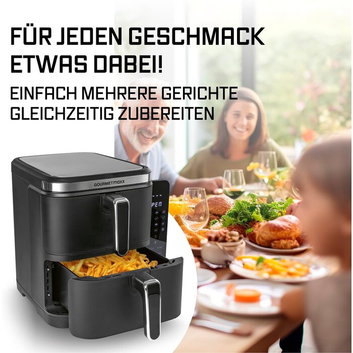 Vertikale 10L Heißluftfritteuse - 35% Rabatt - Schwarz