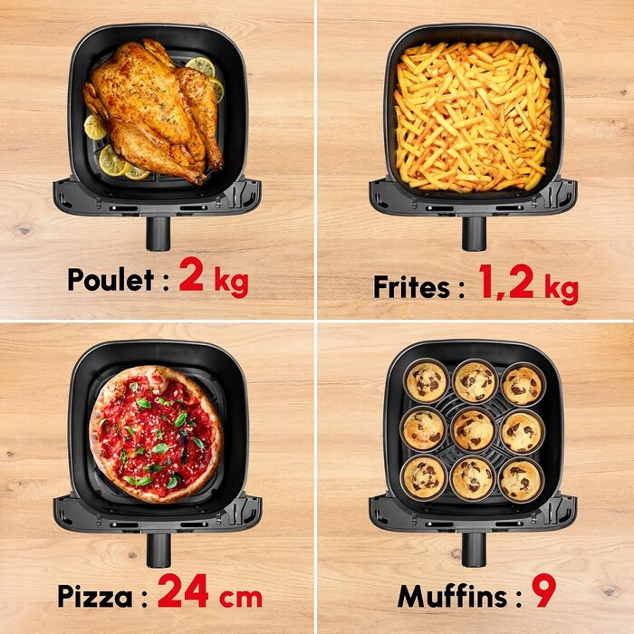 Heißluftfritteuse 7,5 Liter, 8 Programme - 35% Rabatt