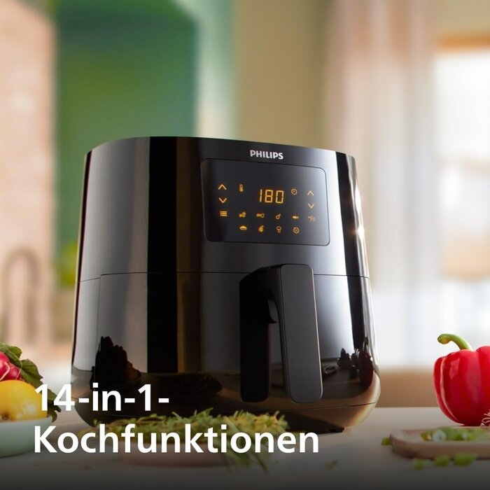 Philips Heißluftfritteuse XL 6,2L 2000W Schwarz - 34% Rabatt - Ausgepackt