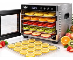 Dörrgerät 650W Edelstahl mit 6 Ebenen - 34% Rabatt auf das Ausstellungsstück