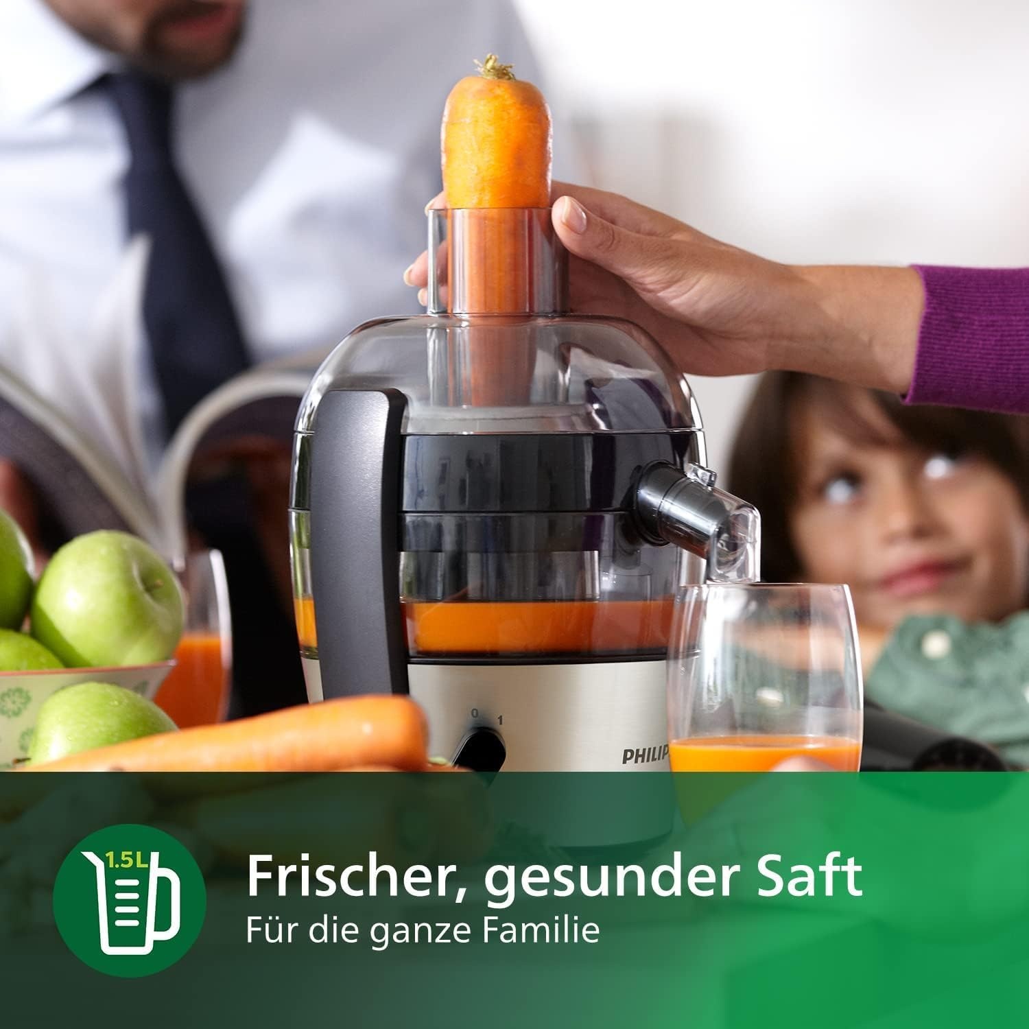 Philips Kompakter 1,5 Liter Entsafter - 33% Rabatt auf Retourenware