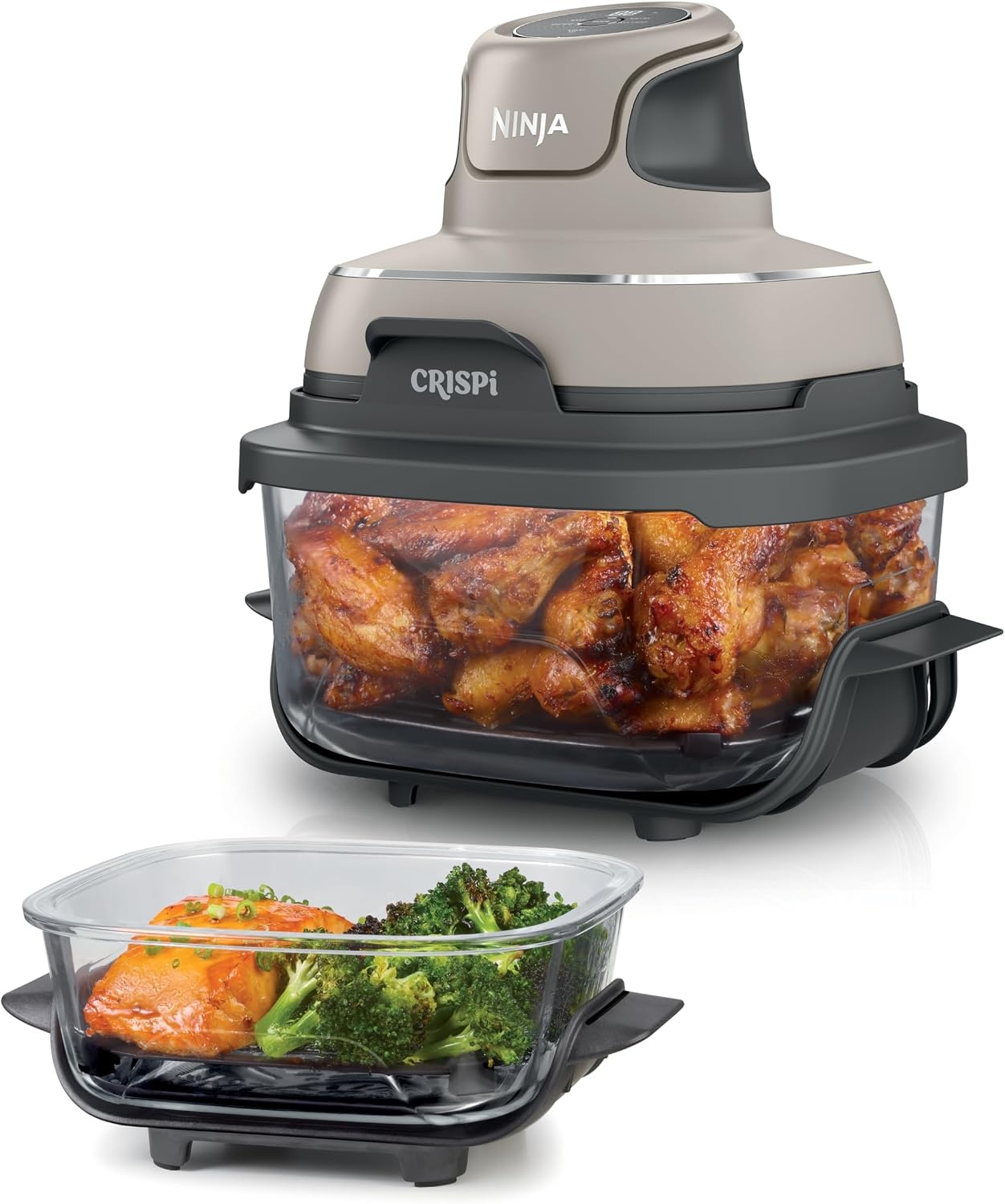 Heißluftfritteuse 3,8 L - 4-in-1 System - Farbe Stein - 34% Rabatt