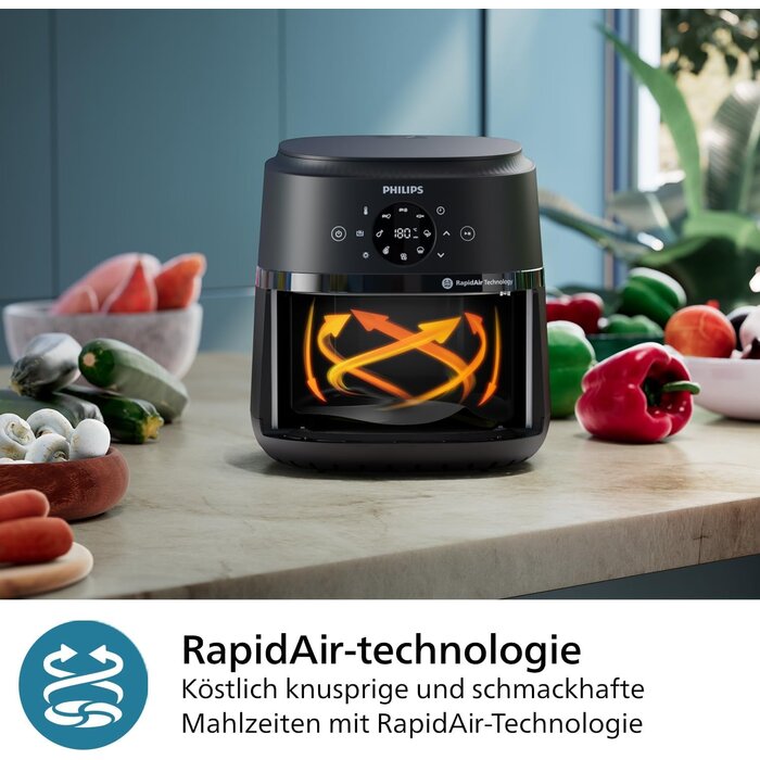 Philips Kompakte Heißluftfritteuse 4,2L, 1500W - 34% Rabatt auf Retourenware
