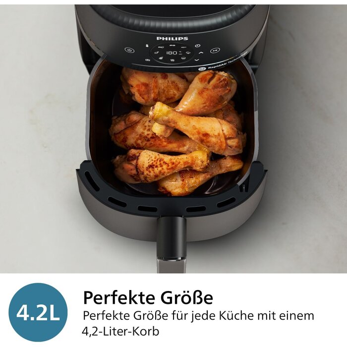 Philips Kompakte Heißluftfritteuse 4,2L, 1500W - 34% Rabatt auf Retourenware