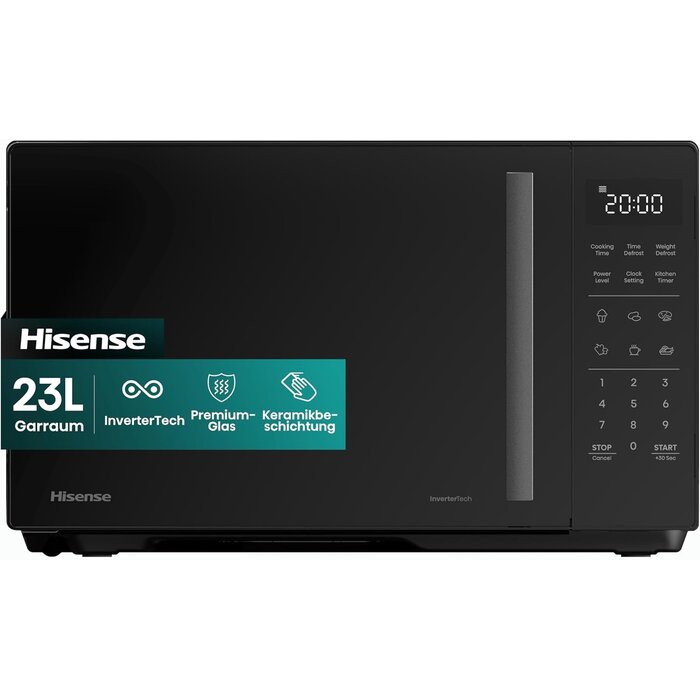 Inverter-Mikrowelle 23L 900W Schwarz - Keramikbeschichtung - 34% Rabatt