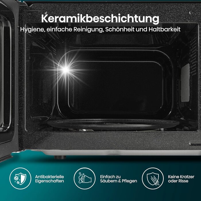 Inverter-Mikrowelle 23L 900W Schwarz - Keramikbeschichtung - 34% Rabatt