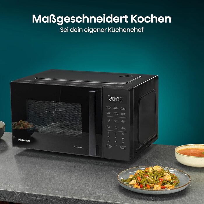 Inverter-Mikrowelle 23L 900W Schwarz - Keramikbeschichtung - 34% Rabatt