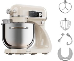 Küchenmaschine 800W, 6L Schüssel, Porzellanfarben - 35% Rabatt