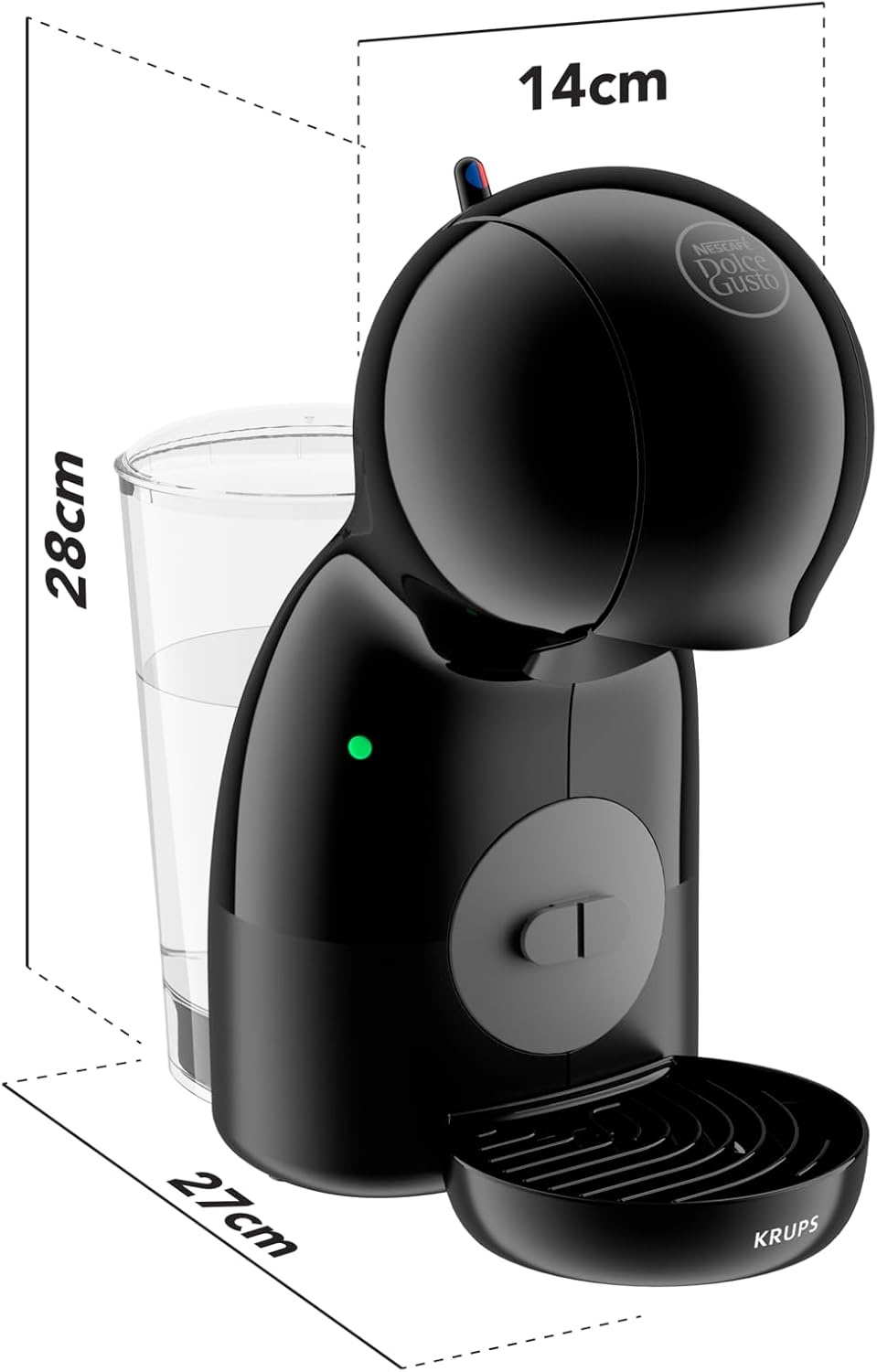 Kompakte Kapselkaffeemaschine - Schwarz - 33% Rabatt