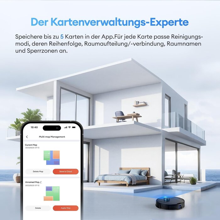 Saugroboter 3-in-1: 8000 Pa, LiDAR-Navigation - Schwarz - 35% Rabatt