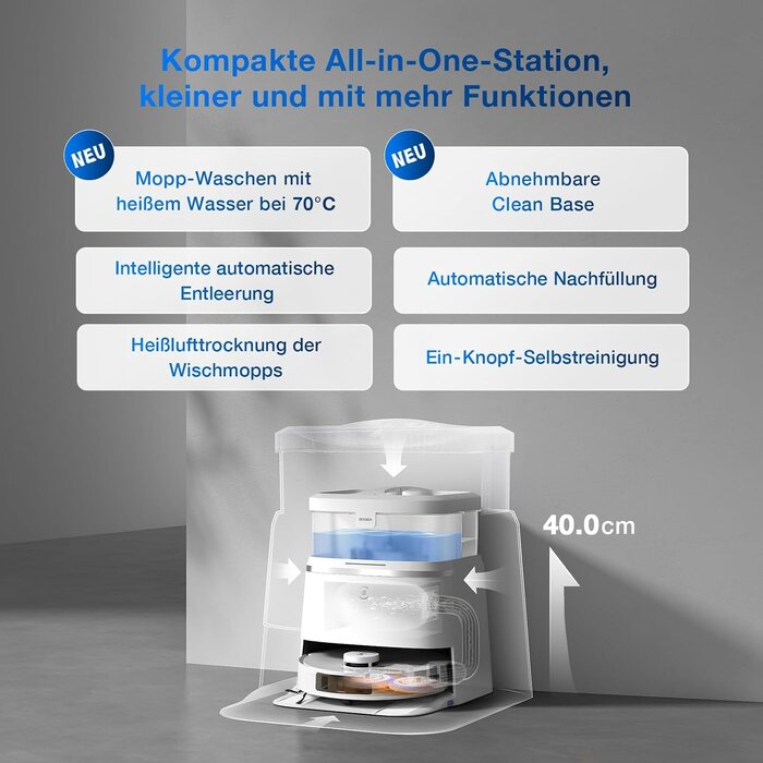 Saug- und Wischroboter T30 PRO OMNI - 35% Rabatt - Silber