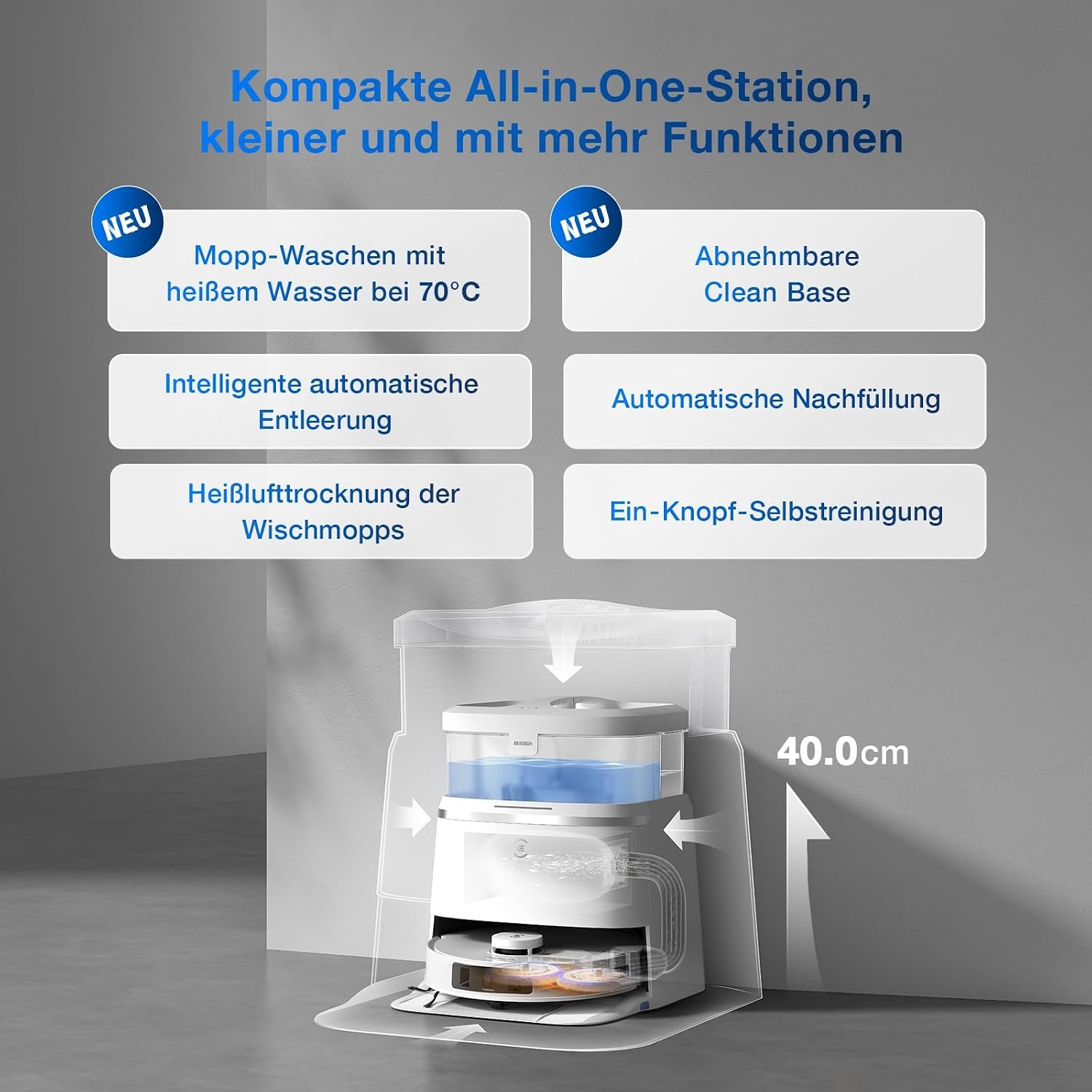 Saug- und Wischroboter T30 PRO OMNI - 35% Rabatt - Silber