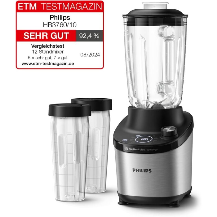 Philips Hochleistungs-Standmixer 1500W, 2L, Touch-Display - 34% Rabatt
