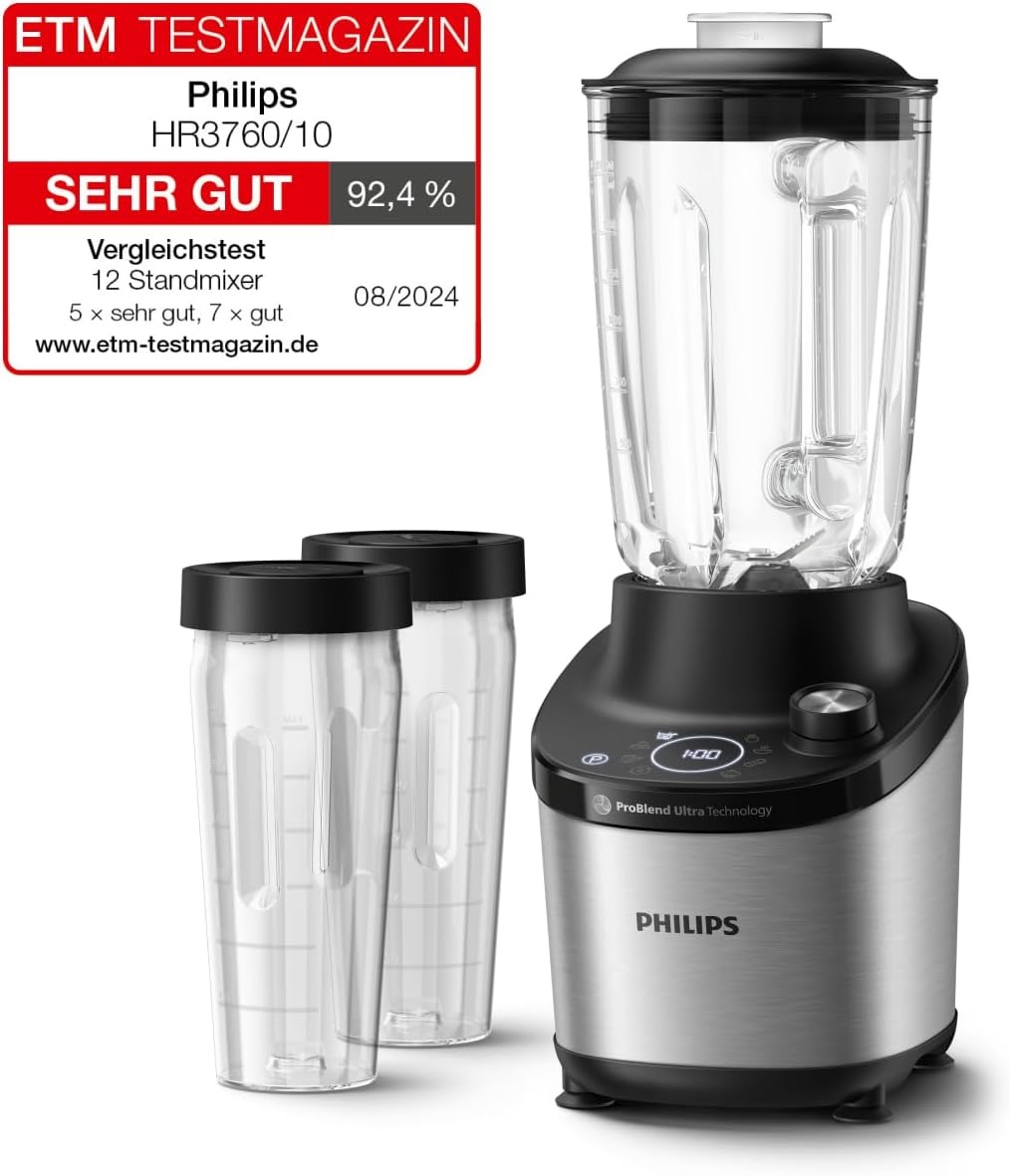 Philips Hochleistungs-Standmixer 1500W, 2L, Touch-Display - 34% Rabatt