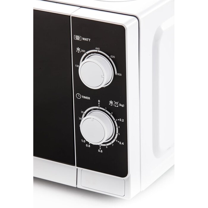 Solo-Mikrowelle 20L 800W Weiß - 34% Rabatt - Mechanische Bedienung