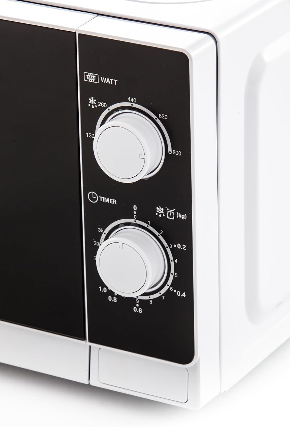 Solo-Mikrowelle 20L 800W Weiß - 34% Rabatt - Mechanische Bedienung