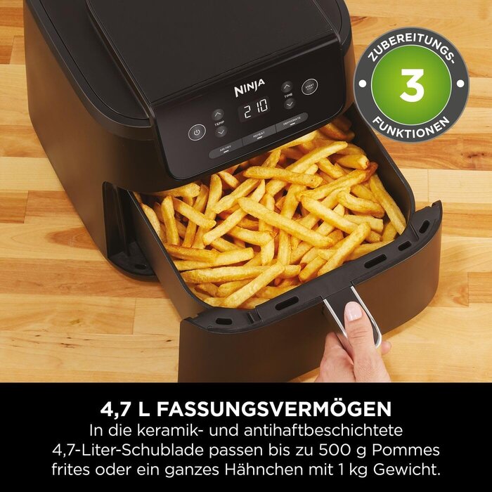 3-in-1 Heißluftfritteuse 4,7L 2000W - 34% Rabatt auf unbenutztes Auspackmodell