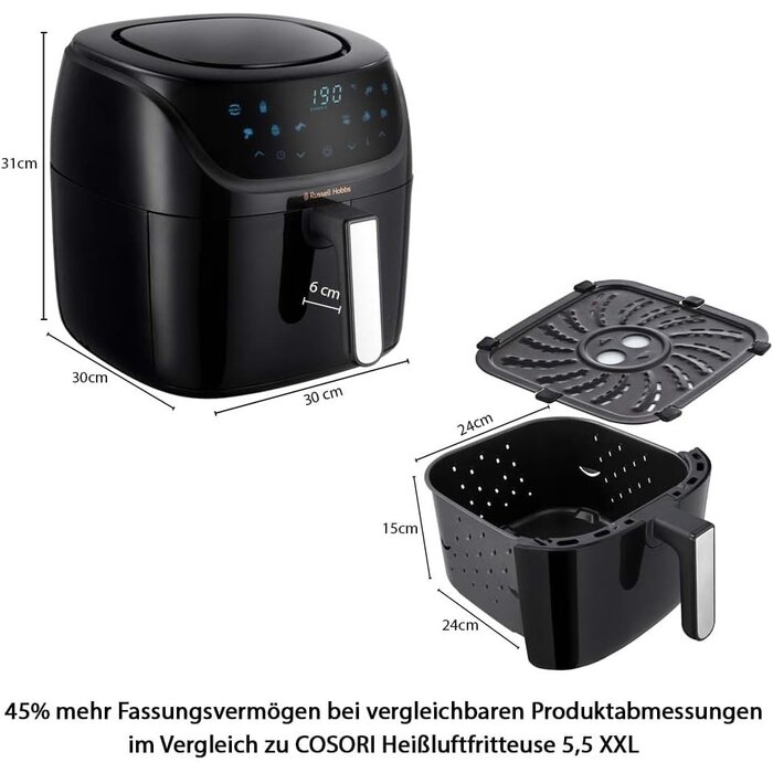 8L XXL Heißluftfritteuse - 34% Rabatt auf dieses Ausgepackt-Modell