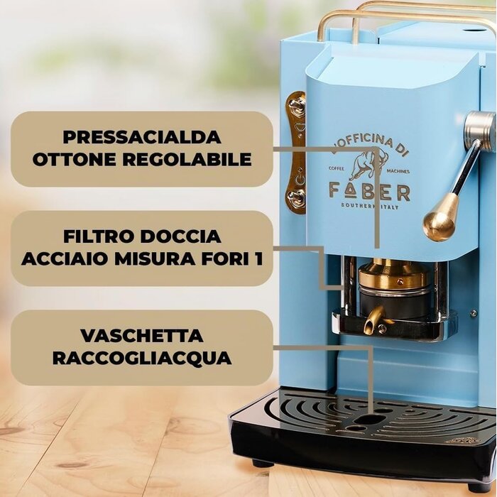 E.S.E.-Pad-Espressomaschine 44 mm, Türkis, 1,3L - 35% Rabatt
