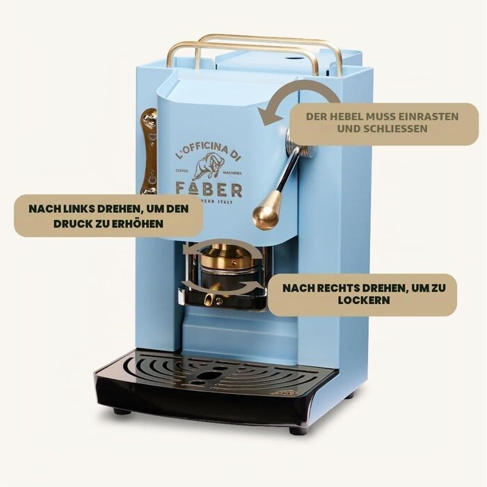 E.S.E.-Pad-Espressomaschine 44 mm, Türkis, 1,3L - 35% Rabatt