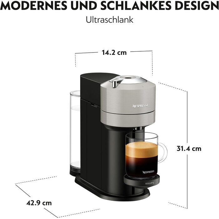 Kaffeekapselmaschine Vertuo Next Hellgrau - 35% Rabatt